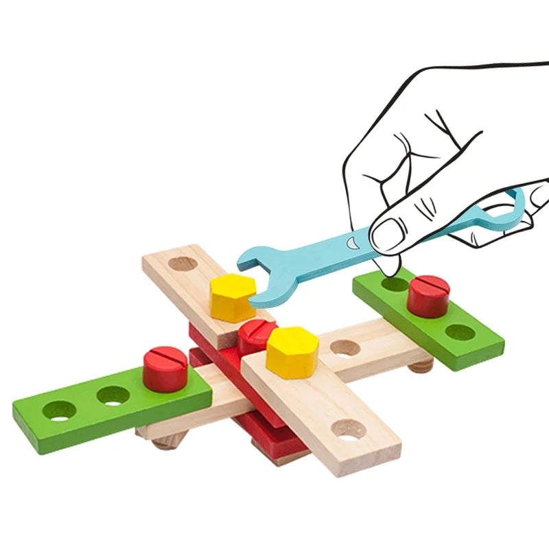 Wooden Construction Engineering Building Blocks Set D89818