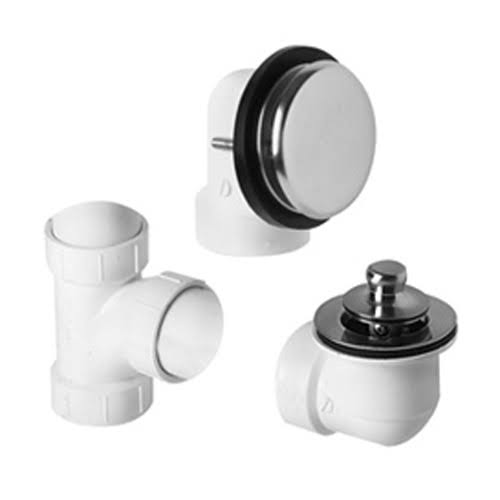 Brushed Nickel PVC Plumber&s Half Kit with Deluxe Lift & Turn Trim P2394