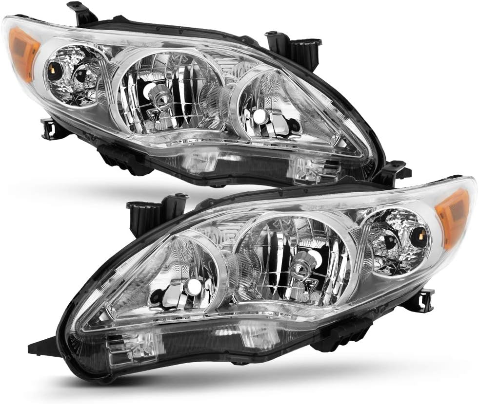 Chrome Housing Headlights Assembly for Toyota Corolla O394