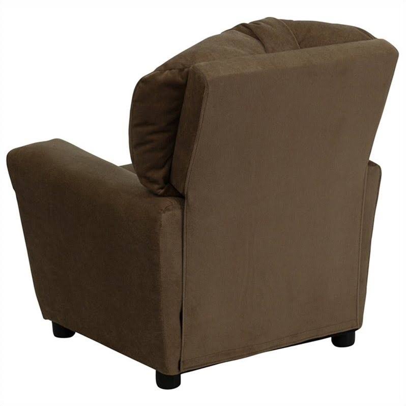 Brown Kids Recliner with Cup Holder E62075