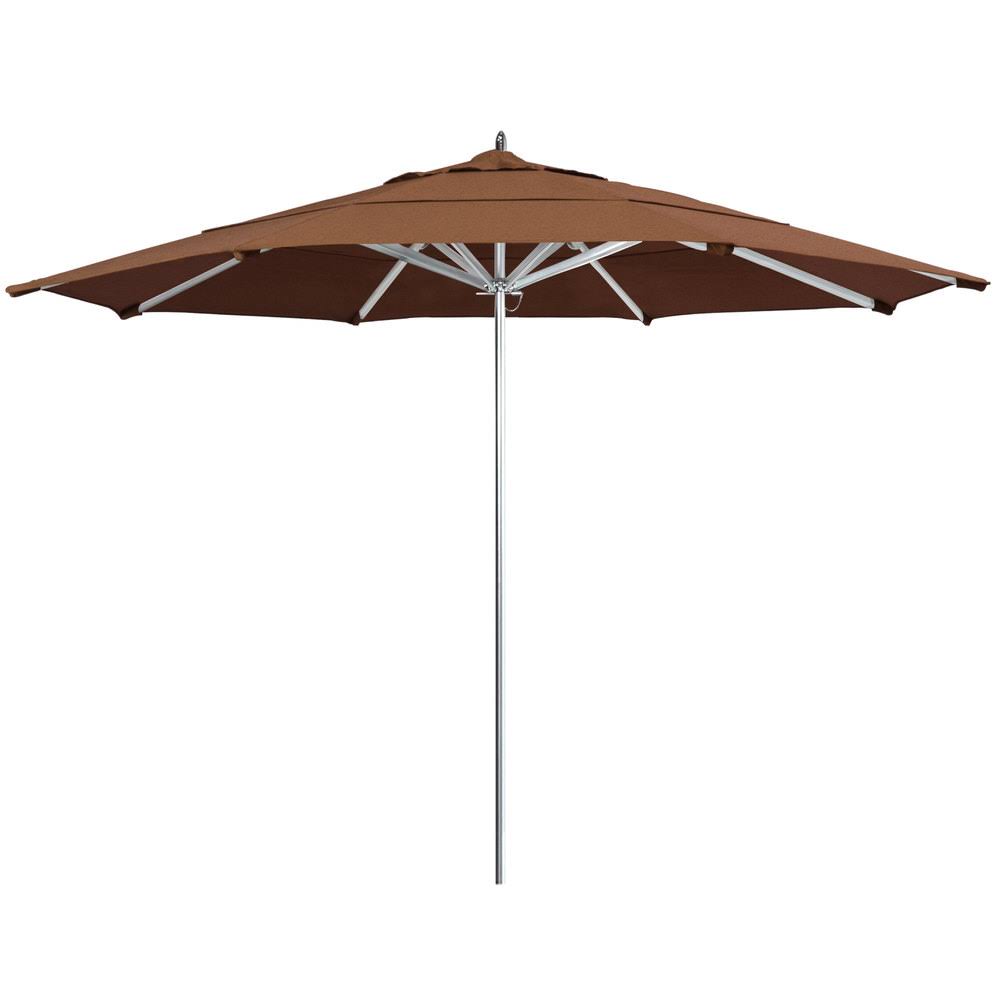 11 ft Aluminum Pole Market Umbrella with Push Lift - Sunbrella Fabric-Teak K5320