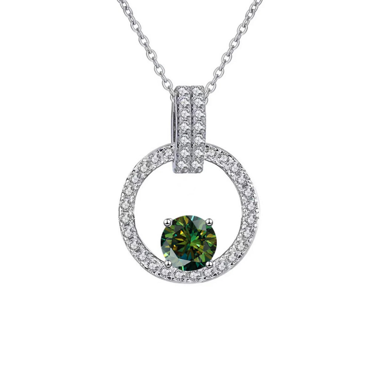 1CT Moissanite Pendant Necklace with Certificate O161354