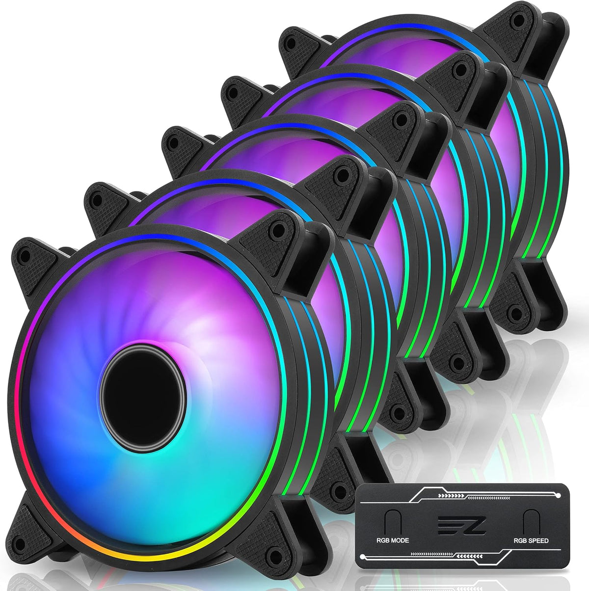 120mm RGB PWM Case Fan 5 Pack C41732