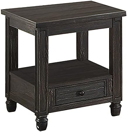 Wood 1-Drawer End Table Q345157