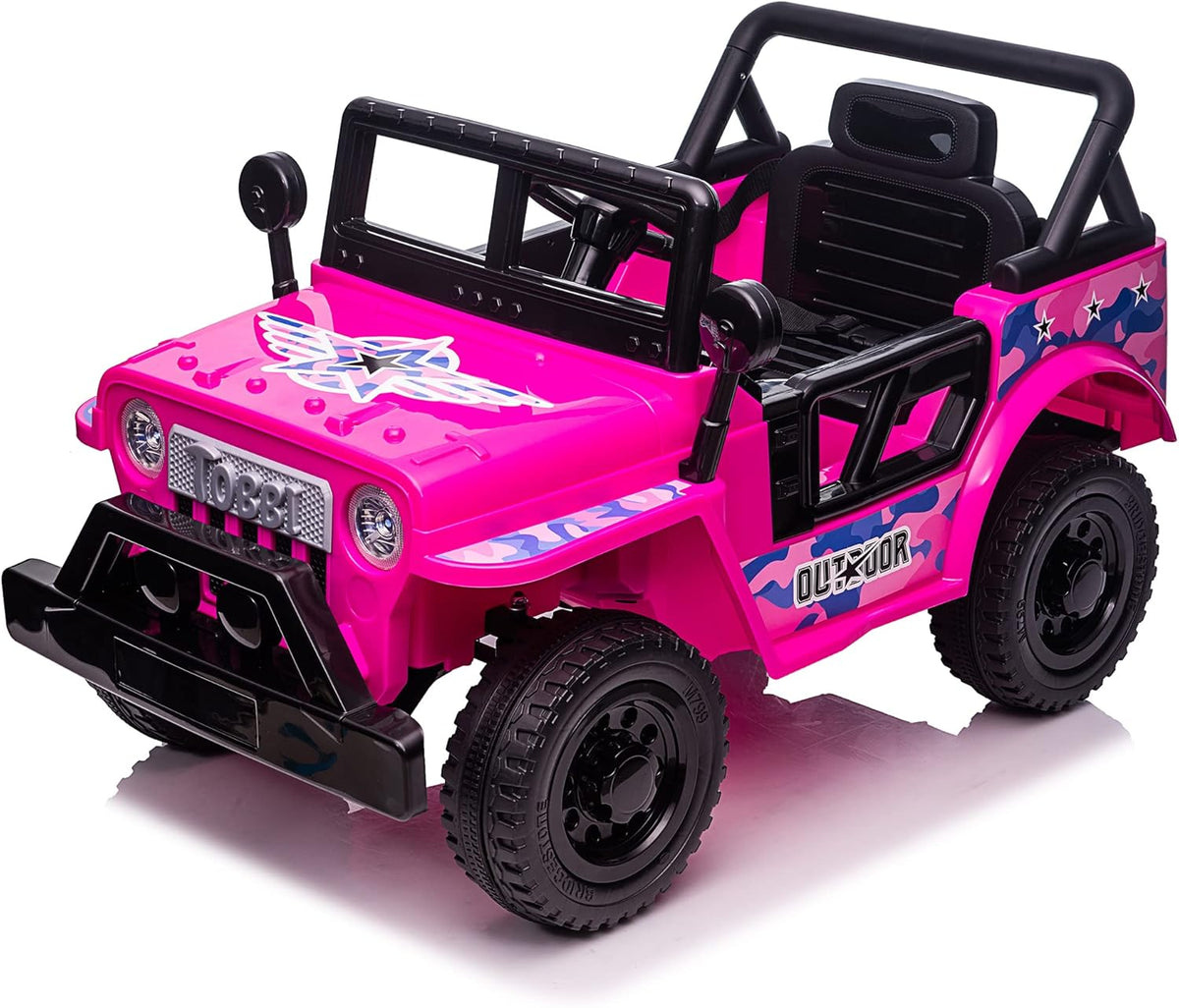 Purple and Black 12V Kids Ride On Truck Car with LED Lights I418876