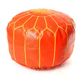Handmade Moroccan Leather Pouf Ottoman D179