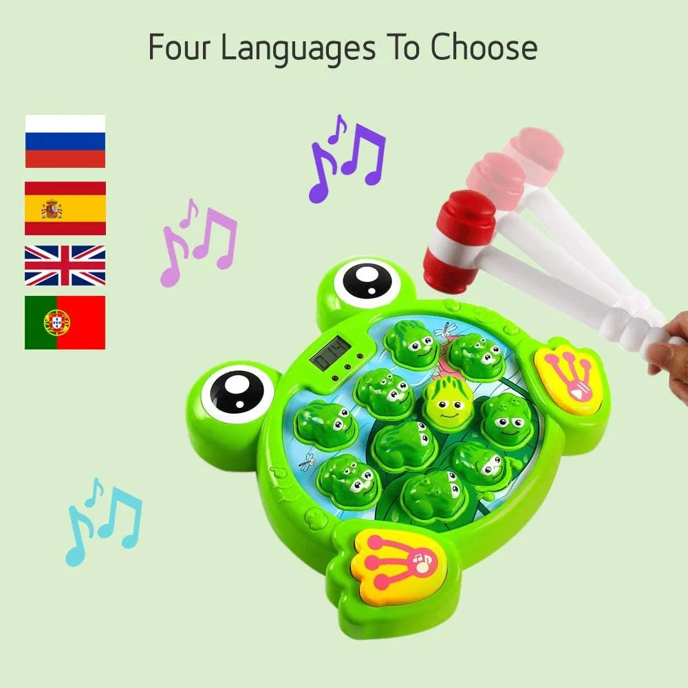 Whack a Frog Game Pounding Toy with 2 Playing Modes W1510