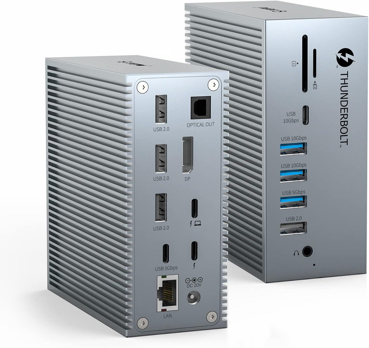 Thunderbolt 3 USB C Docking Station with 8K DP, 1 Gbps Ethernet, USB-A 10Gbps, USB-C 3.2, SD/TF, Audio, Optical Out I9287