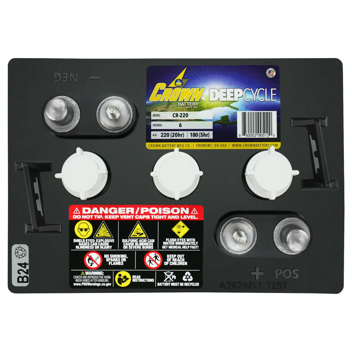 6V 240AH Deep Cycle Battery H9253