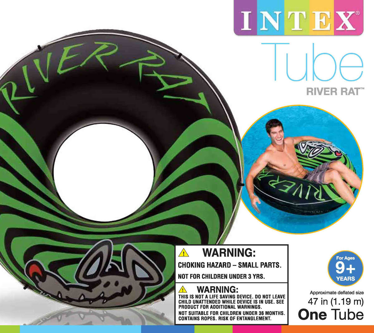 Inflatable 48 inch Lake Towable Tube J34676