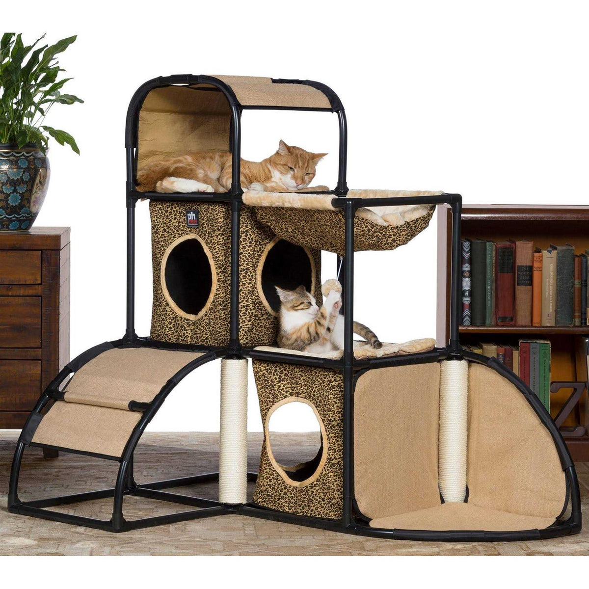 Leopard Print Cat Townhome T49460
