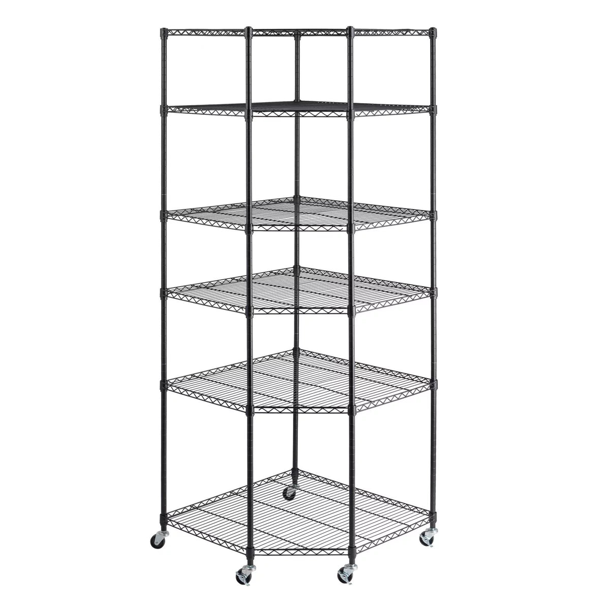 6 Tire Heavy Duty Steel Garage Storage Rack with Wheels M51386