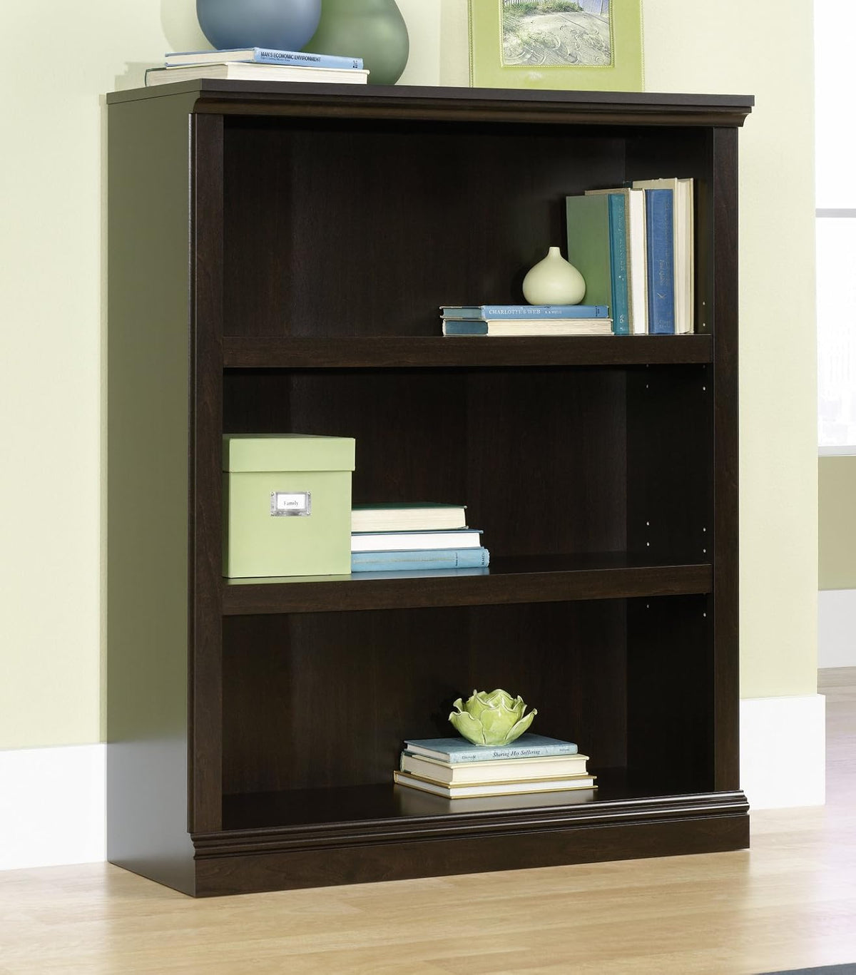 3-Shelf Bookcase, Washington Cherry finish M21252
