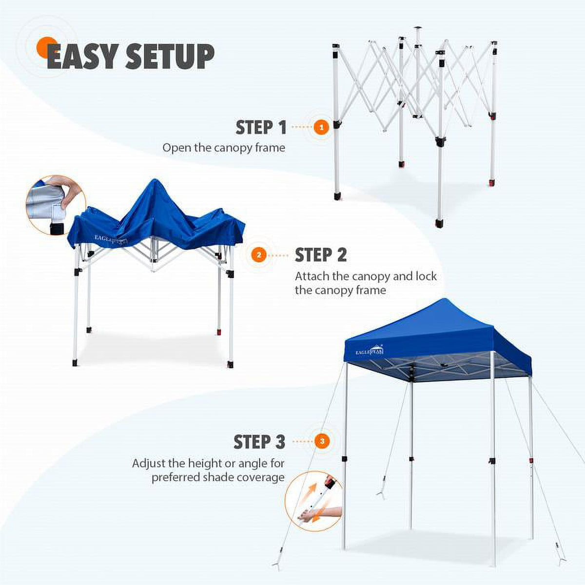 5x5ft Pop Up Canopy Tent Straight Leg Folding Shelter W5965
