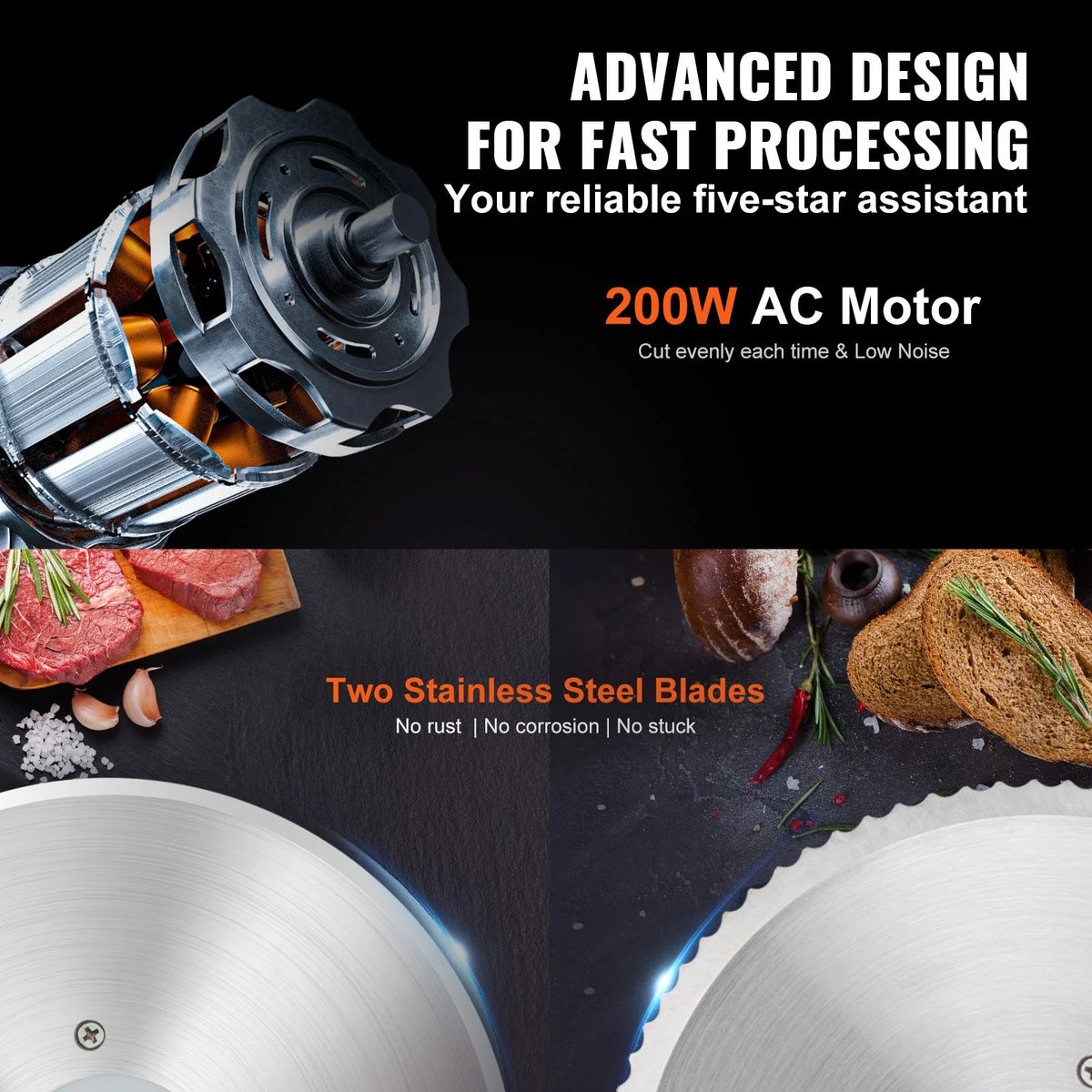 7.5" Electric Meat Slicer 200W W270