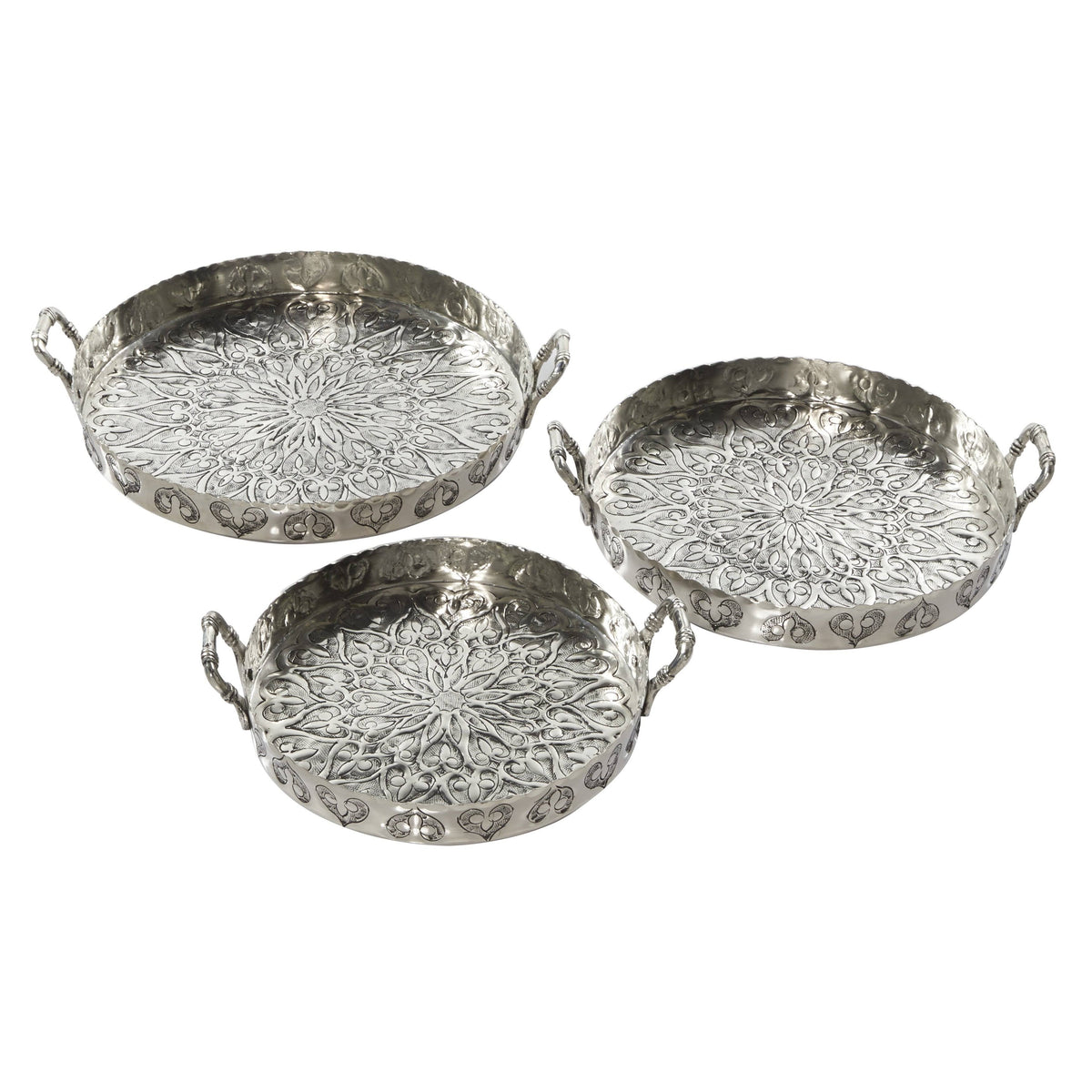 Silver Aluminum Tray (Set of 3) U55211