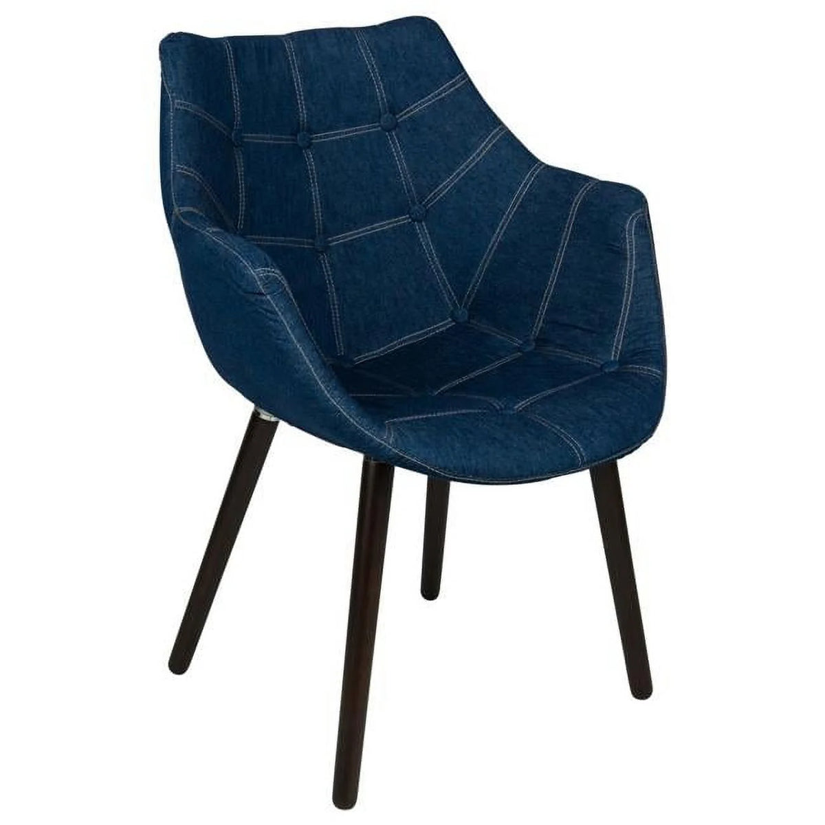 Denim Tufted Lounge Chair P99821