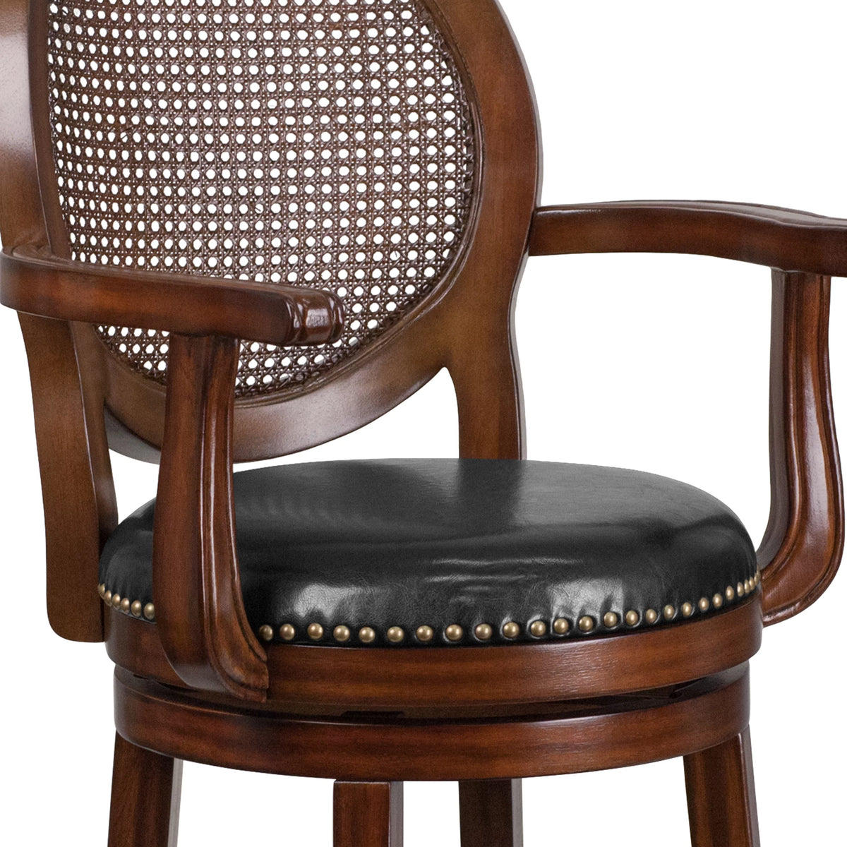 Expresso Wood Barstool with Arms Y747