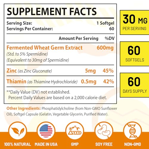 120 Softgels Spermidine Supplement A58696