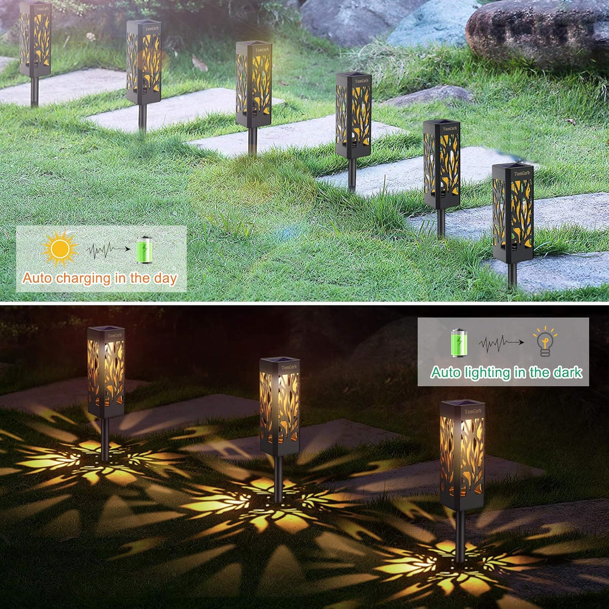 8 Pack Solar Pathway Lights D302