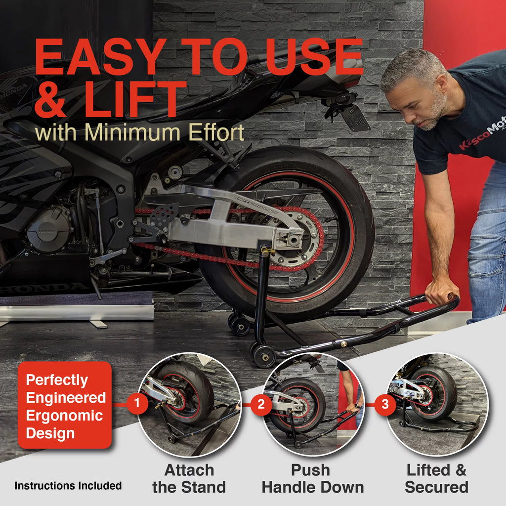 Motorcycle Front Rear Paddle Wheel Lift Stand P14980
