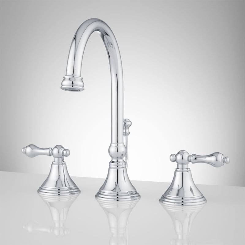 Widespread Bathroom Faucet with Pop-Up Drain Assembly E3168