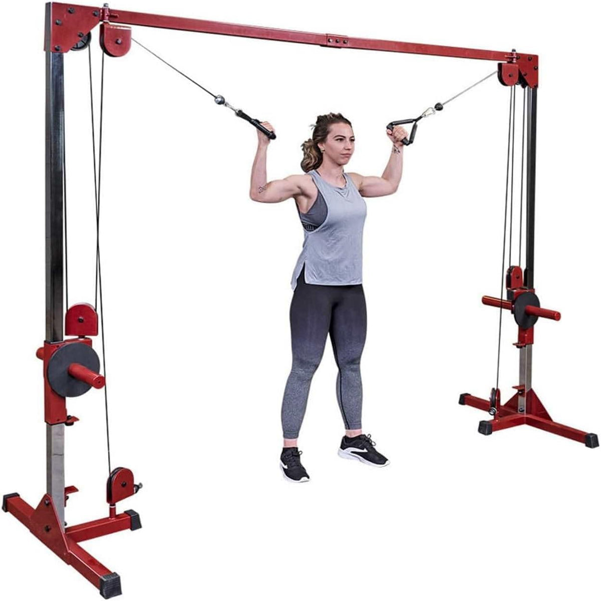 Red Dual Pulley Cable Machine G496