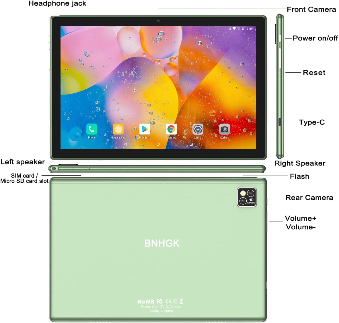 10.1 Inch 4G LTE Tablet with 6GB RAM 128GB ROM Z40580