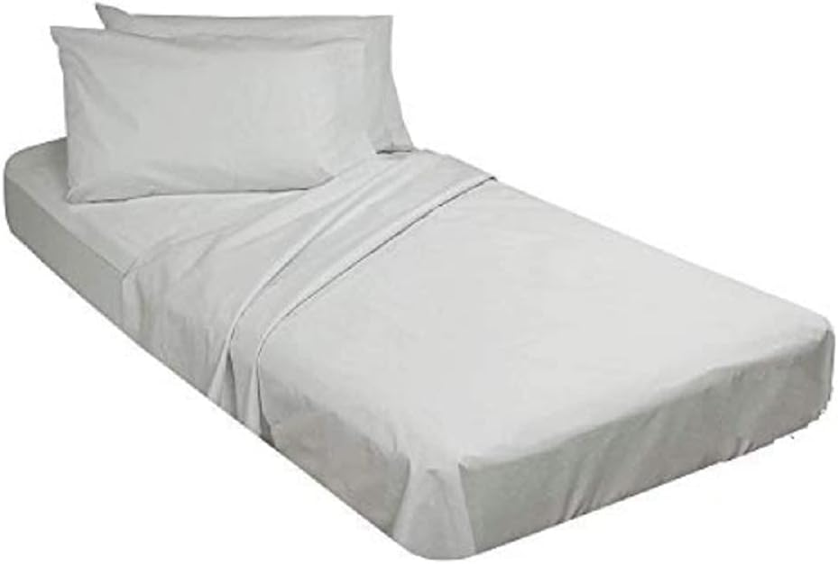 Light Blue Cotton Fitted Cot Sheets 4(PCs) D5566
