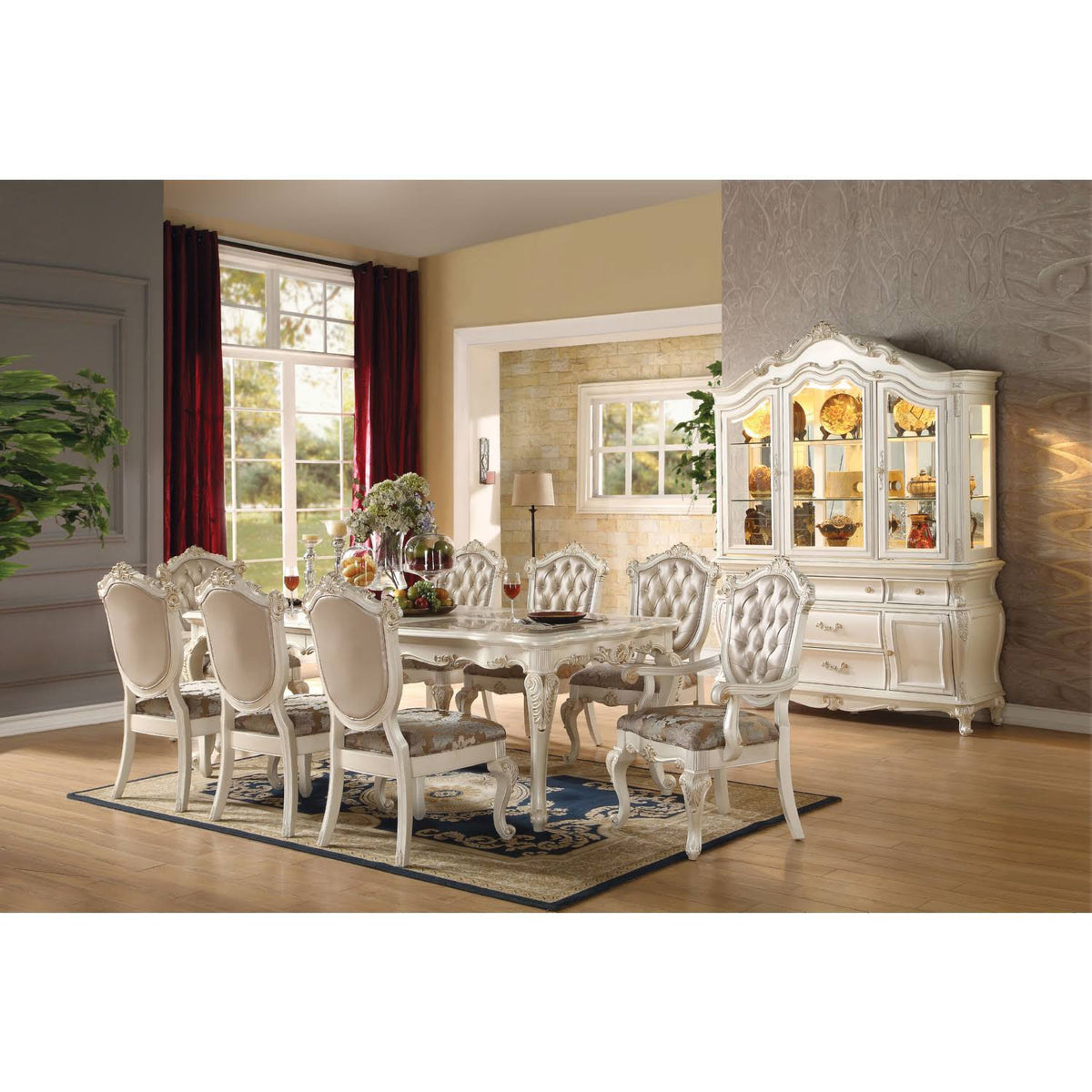 Rose Gold PU Arm Chair Set-2 X225