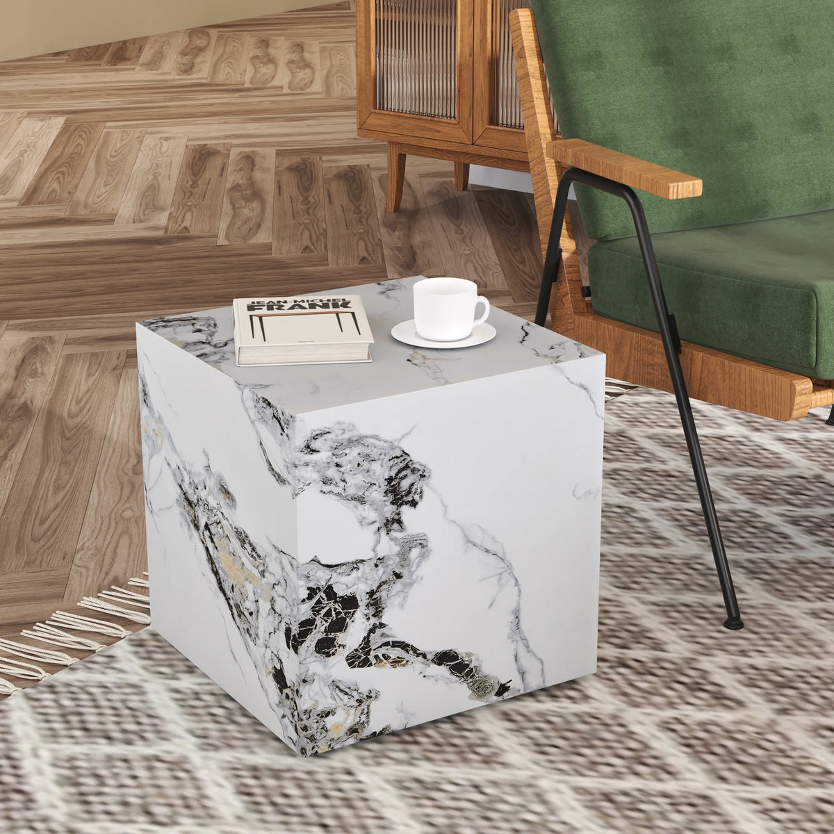 Coffee Table Set of 3 Faux Marble Top S78202