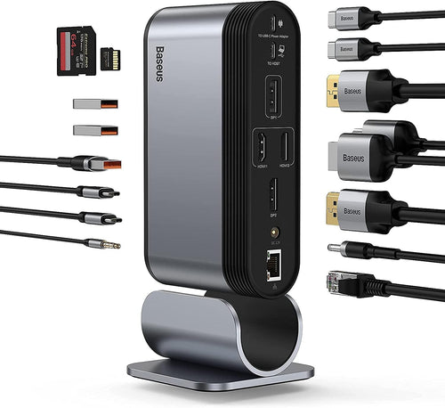 17-in-1 USB C Docking Station with 100W PD USB-C Port, 4K HDMI*3, USB 3.0*5, LAN, SD/TF Cards Reader, Audio Port K5312