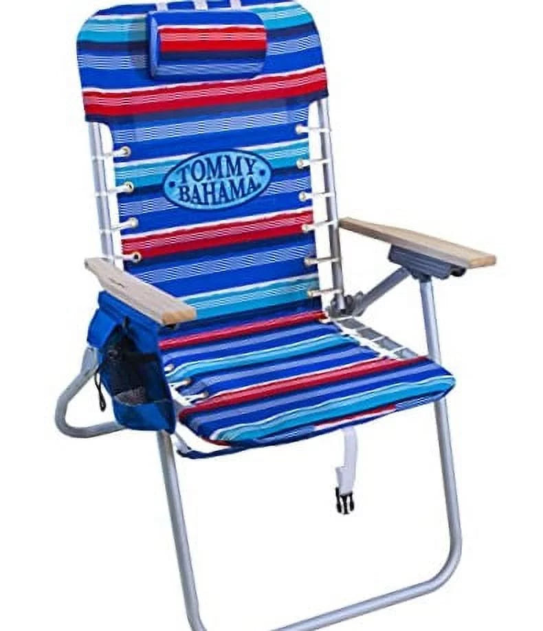 Portable Folding Chair 17" Red/Blue Y326