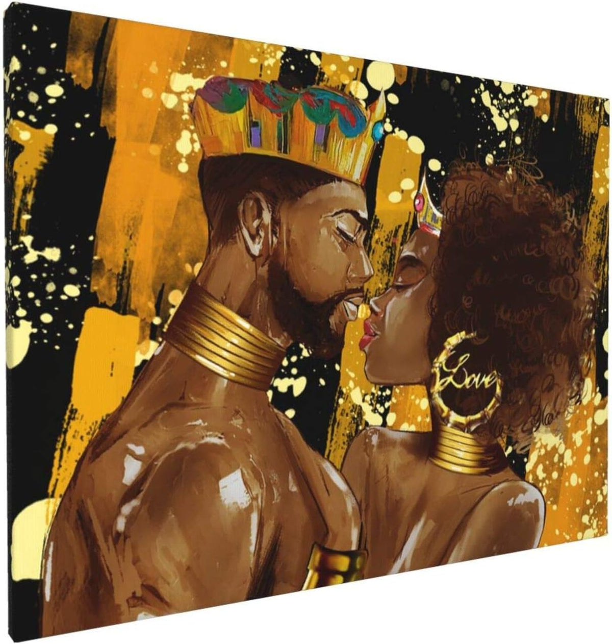 Black Crown Abstract Modern Wall Art 12x16inch D4348