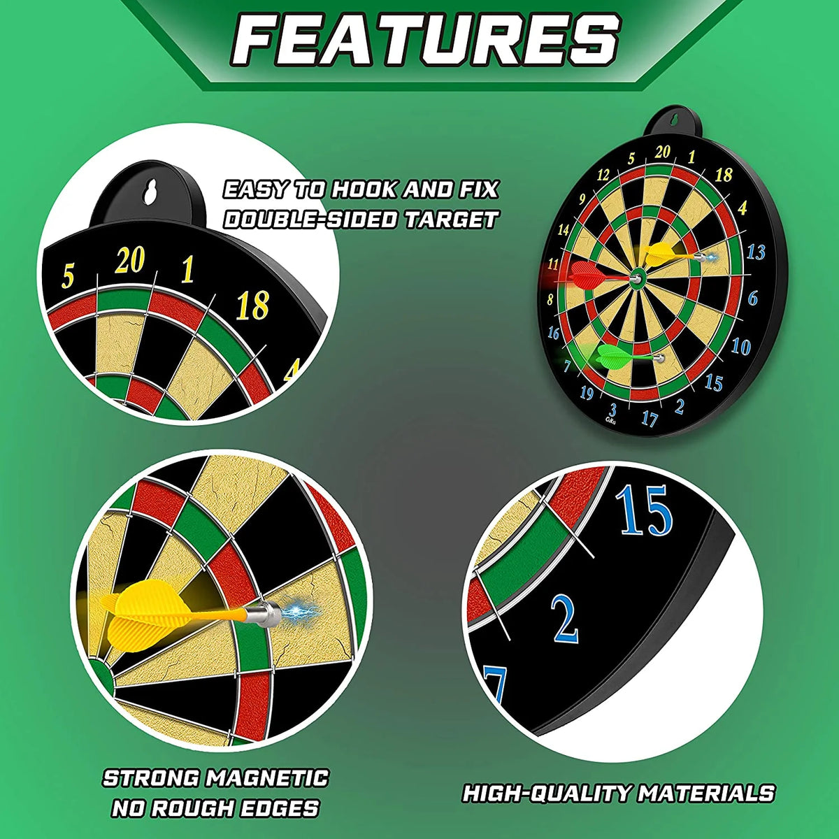 Magnetic Dart Board with 12pcs Magnetic Darts N184432