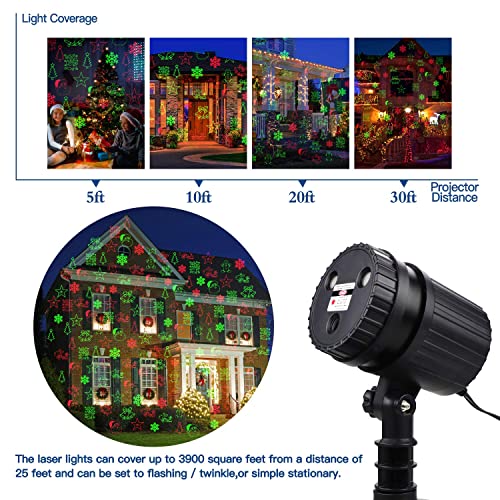 8 Patterns Red and Green LED Laser Projector Lights U23776