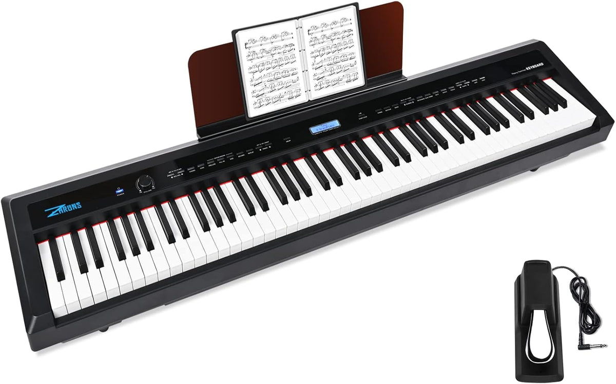 88 Key Full Size Weighted Digital Piano with Furniture Stand O547557