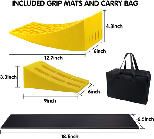 2 Pack Camper Leveler with Chocks and Rubber Grip Mats B93528