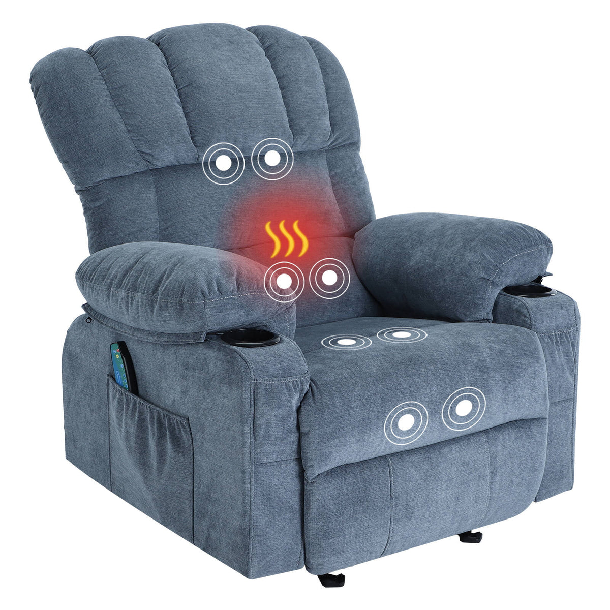 Rocker Recliner with Vibration Massage and Heat I8269