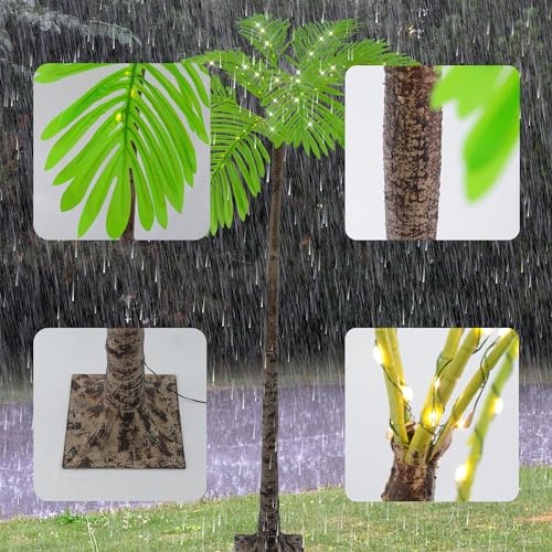 6FT Artificial Palm Tree with 120 LED Lights P593