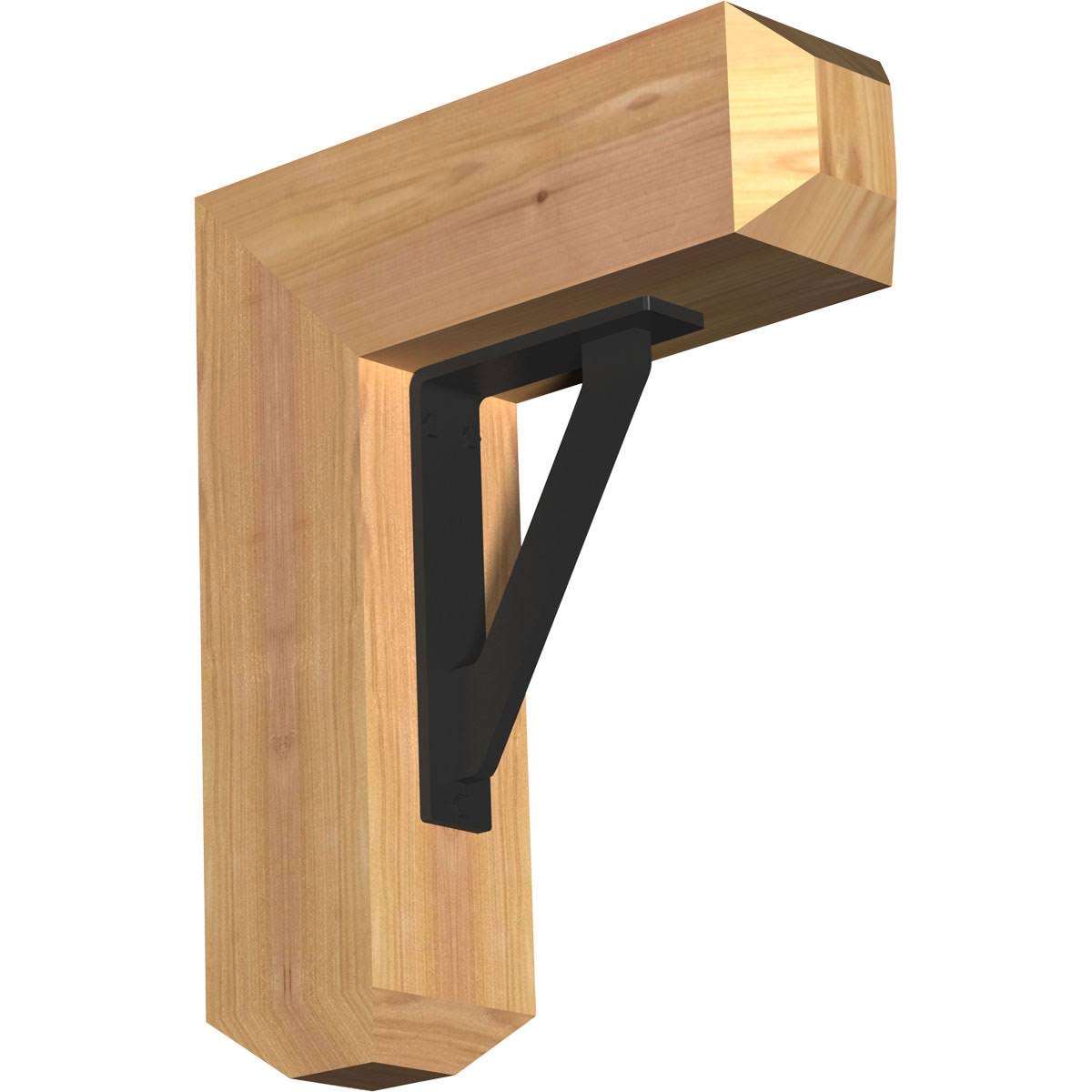 Traditional Craftsman Ironcrest Smooth Bracket, Western Red Cedar O384525