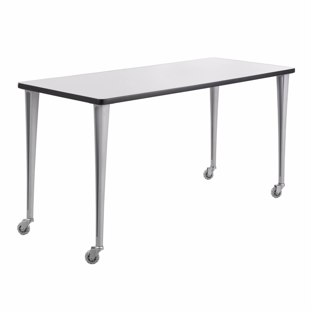 Cherry Black Post Leg Table with Casters K3523