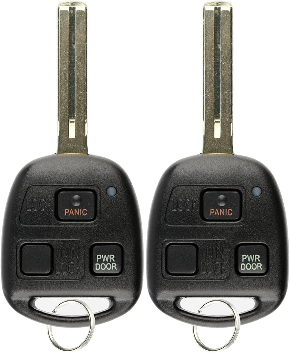 Keyless Entry Remote Fob Uncut Car Master Ignition Key Blade (Pack of 2) U4436