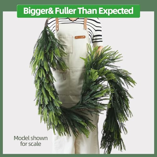 6FT Artificial Norfolk Pine Greenery Christmas Garland K141