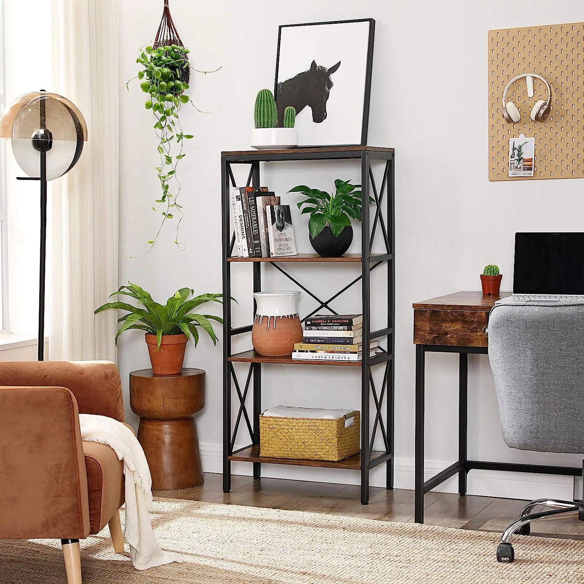 4 Tier Ladder Shelf Bookshelf T7610