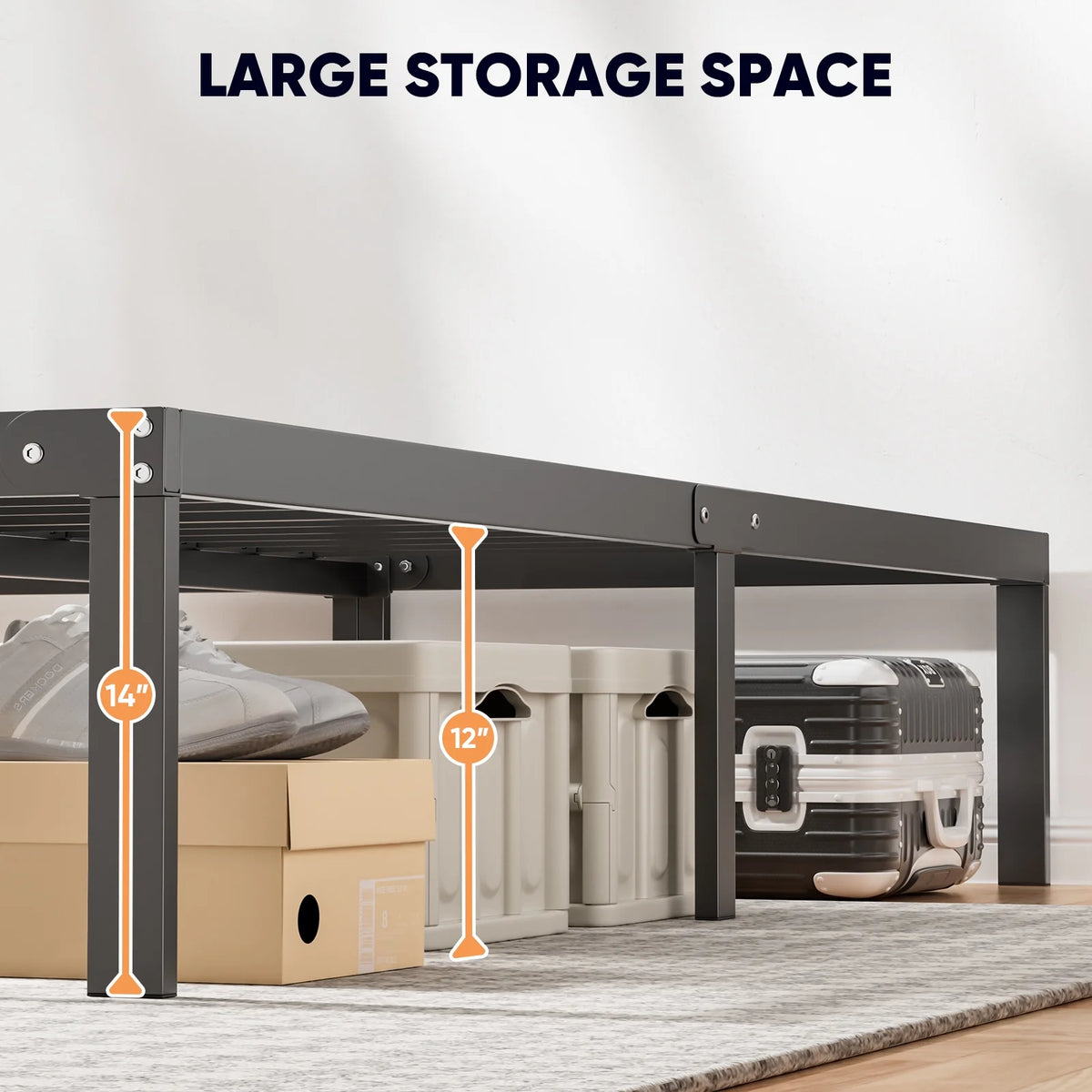 King Metal Platform Bed Frame L656217