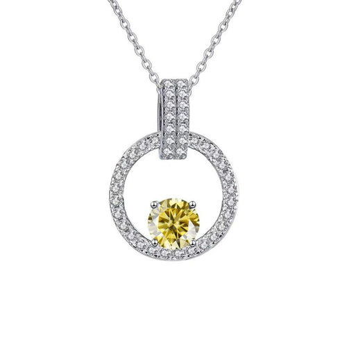 1CT Moissanite Pendant Necklace with Certificate O161354