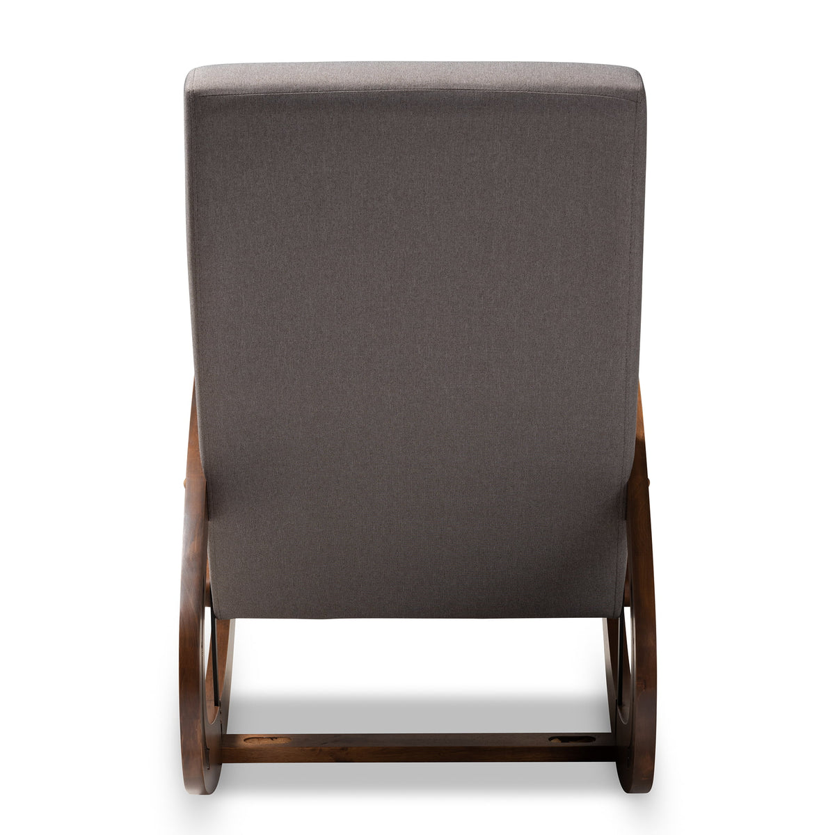 Gray Fabric Upholstered Wood Rocking Chair T27797