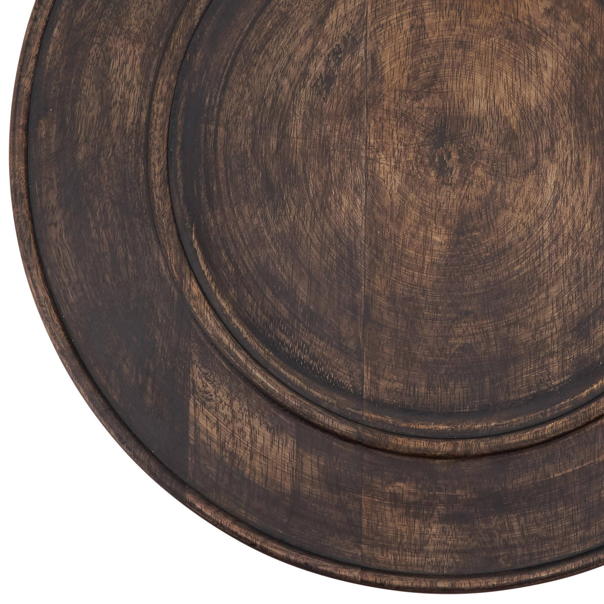 Charger Plates with Dark Wood Design - Set of 4 O261