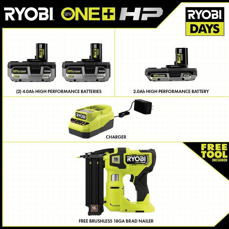 18V Cordless Power Tool Kit with Batteries and Charger J24224